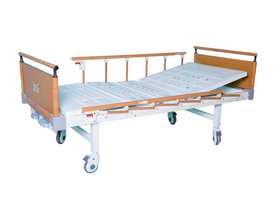 SL-11(M08)雙搖護(hù)理床(復(fù)合床頭四角剎車(chē))